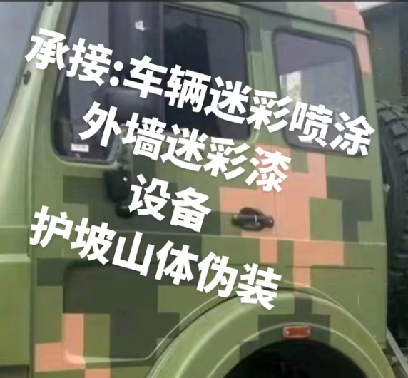武清外墙和地面的迷彩漆施工